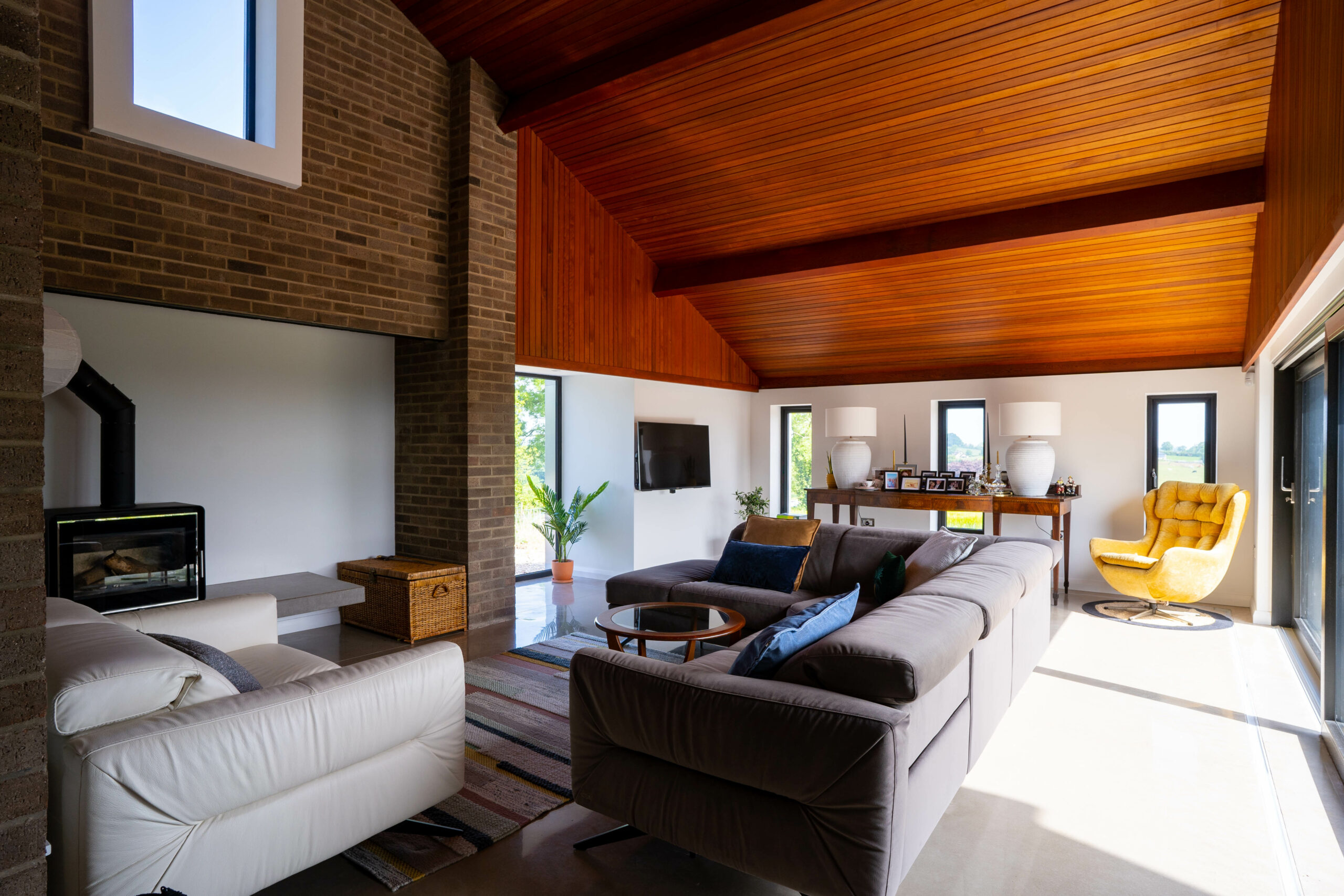 Internal shot of wood and brick